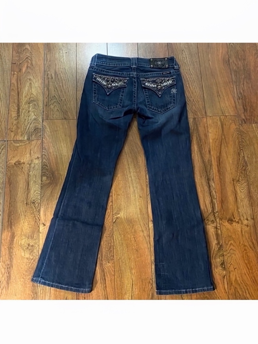Gorgeous Y2K Miss Me Boot Jeans With Embellished Pockets 31” Inseam